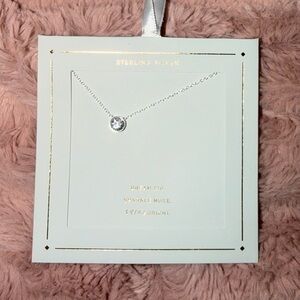Elegant Silver Necklace with Crystal Pendant